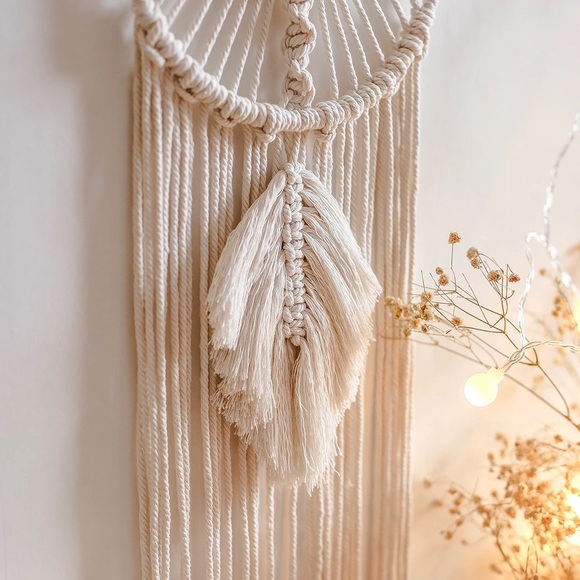 Macrame Dreamcatcher Wall Hanging Round Wall Decor - Picture 3 of 5